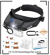 eSynic Professional Head Magnifying Glass with Light