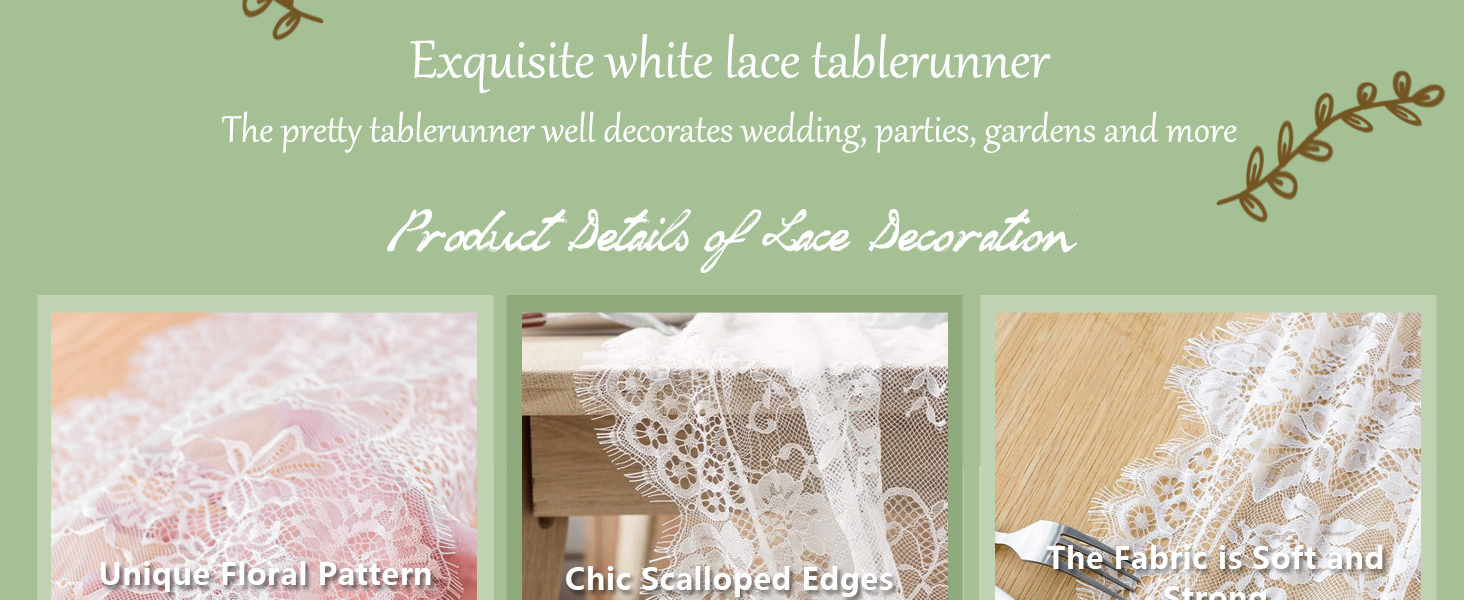 white lace tablerunner