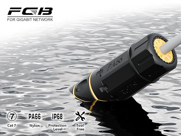 FGB Cat7 Shielded Waterproof Ethernet Coupler