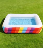 Kids Splash Pool Inflatable, 74” Large Backyard &amp; Outdoor Pool for Children, BPA-Free PVC