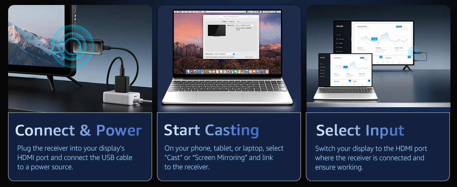 Wireless HDMI Display Dongle Adapter