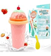 Slushie Cup, Smoothie Cups with Lids &amp; Straws, Slushy Cup for Juices, Milk and Ice Cream Make, Po...