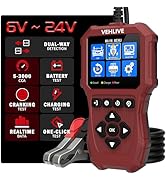 Car Battery Tester 6V 12V 24V with Lithium Battery Testing, BT911 5-3000CCA Automotive 12V&amp;24V Du...