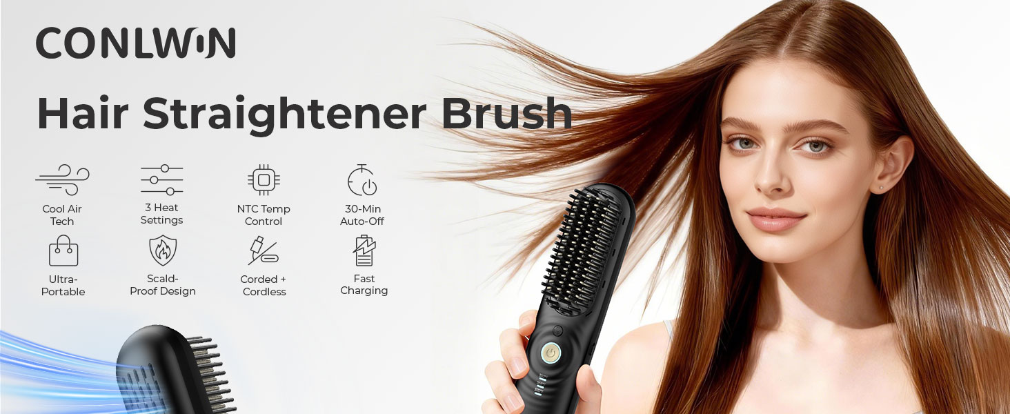 Hair straightening Brush