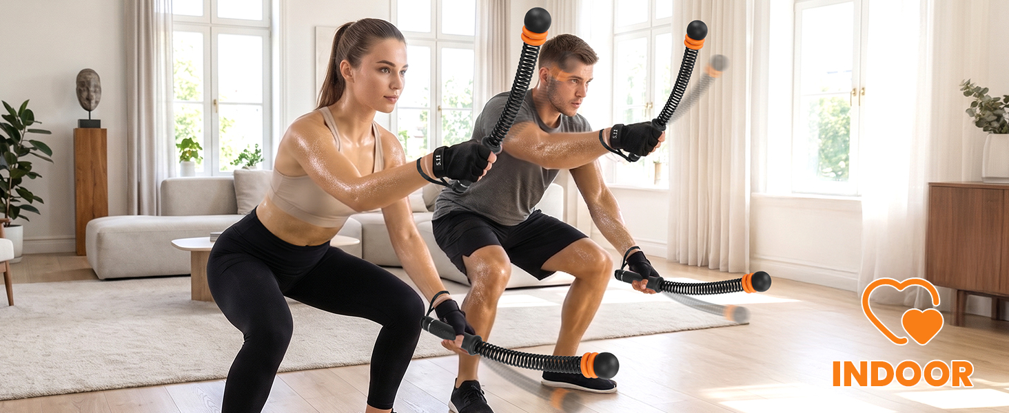 Ropeless Battle Ropes Adjustable Weight, Cordless Battle Ropes for Home Gym