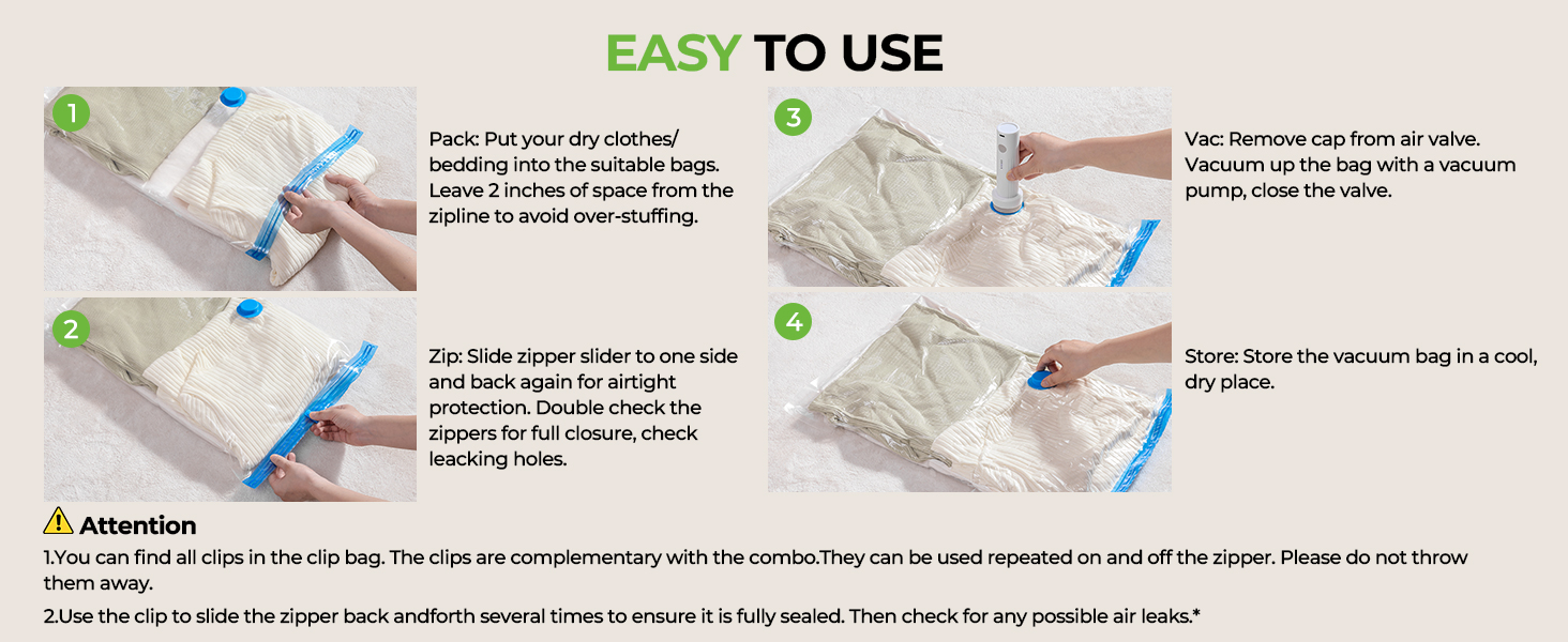 Vacuum Storage Bags for Travel
