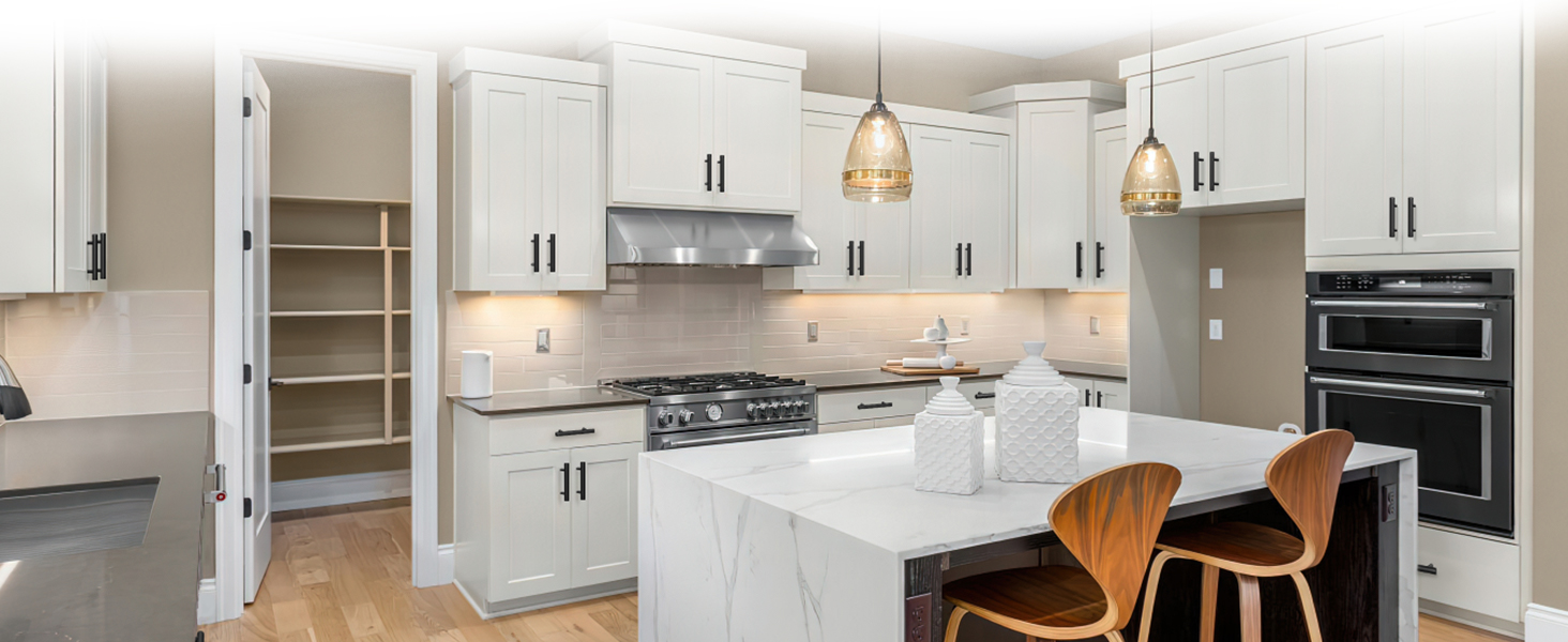 black cabinet handles