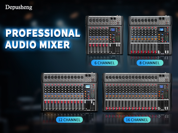 Depusheng DX8 Professional Mixer Sound Board Console