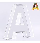 Ledido 10’’ Acrylic Letter Charcuterie Board Box, Reusable Fillable Serving Tray for Candy Cake F...
