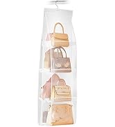 AARAINBOW 1 Pack Hanging Handbag Purse Organizer for Closet, Womens Purse Storage Organizers, 8 P...