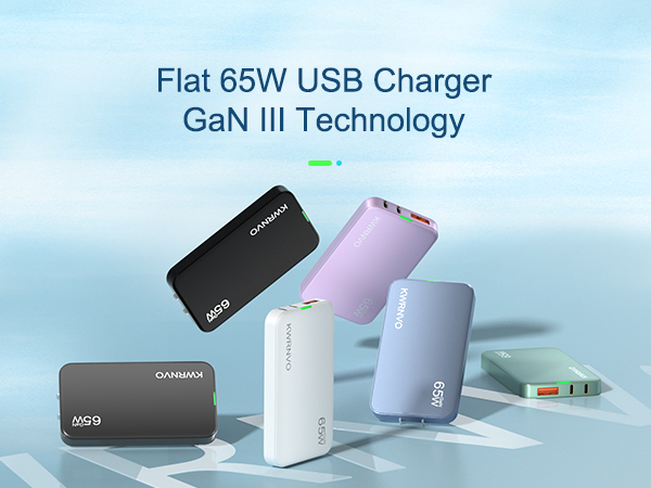 KWRNVO 65W Flat USB C Charger