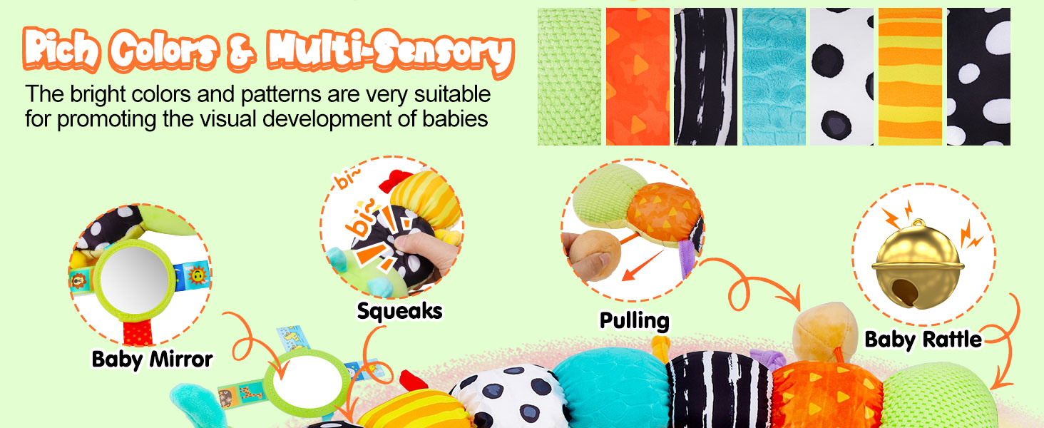 baby musical sensory caterpillar toys