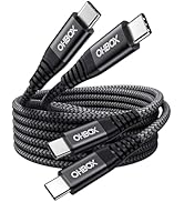 USB C to C Cable 60W [2Pack 6FT], USB Type C Fast Charging Cable for Car Durable Braided iPhone U...