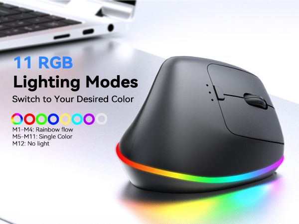 RGB ergonomic mouse