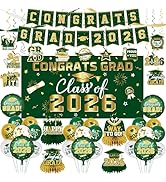 2026 Graduation Decorations-Class of 2026 Decorations Set with Congrats Grad Backdrop,Banner,Hone...