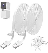 Uogw 2 Pack 30FT Power Cable Compatible with WYZE Cam Pan V3, USB to 90 Degree Micro USB Extensio...