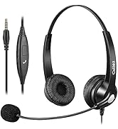 Callez 3.5mm Headset with Microphone Noise Cancelling for Cell Phone PC Laptop, Stereo Computer H...