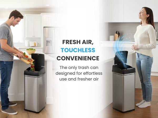 13 gallon sensor trash can for kitchen