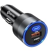 SONRU 130W USB C Car Charger 3 Ports Type c car Charger Adapter PD/PPS 100W +PD/QC 30W Cigarette ...