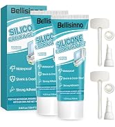 Silicone Caulk, White Caulking Silicone Waterproof, Shrink &amp; Crack Proof, White Silicone Caulk fo...