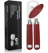 Safring Can Opener Manual, Heavy Duty Stainless Steel Smooth Edge Can Openers With Soft Touch Han...
