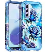 Miqala for Galaxy S21 FE 5G Case,Glow in The Dark Three Layer Heavy Duty Shockproof Full Body Pro...
