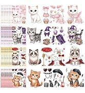 CY2SIDE 36PCS Cat Big Size Face Stickers