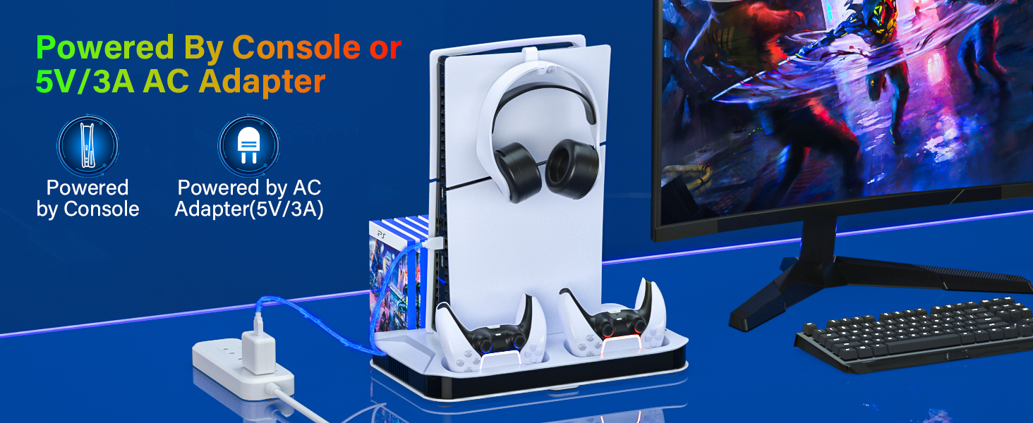 ps5 slim console stand ps5 cooling station for ps5 console