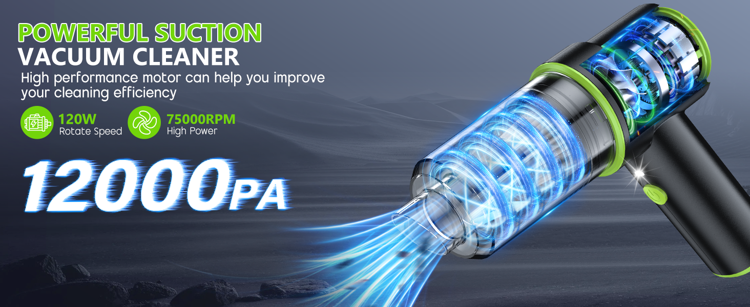 12000PA powerful suction vacuum cleaner