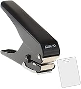 Heavy-Duty Slot Punch, Handheld Badge Hole Puncher, All Metal ID Card Puncher, Slotting Punch Too...