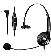 Callez 2.5mm Phone Headset Mono, Office Telephone Headset with Noise Canceling Mic for DECT AT&amp;T ...