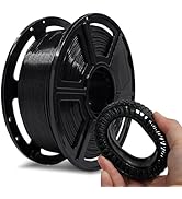 FLASHFORGE Flexible PLA Filament 1.75 mm Black, 3D Printer Filament 4X Longer Stretch, 1 (2.2lbs)...