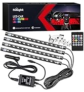 Nilight - TR-06 4PCS 48 LED Interior Lights DC 12V Multicolor Music Car Strip Light Under Dash Li...