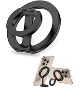 MagSafe Phone Grip Holder Dual-Sided Magnetic Finger Ring Adjustable Kickstand Loop for iPhone 17...