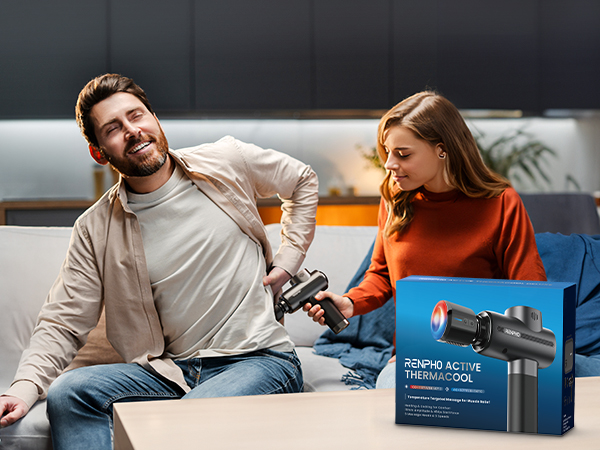 Fathers day gifts Thermacool Massage Gun Deep Tissue with Heat and Cold Head