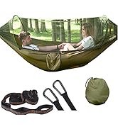 Hammocks for Outside with Mosquito Net,Camping Hammock Lightweight Portable Parachute 2 Person Ou...