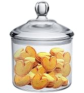 Vinkoe Kitchen Cookie Jar, Clear Acrylic Airtight Jar for Nuts, Cookies, Candy, Chocolate, 40 OZ