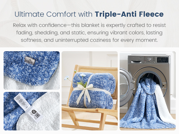 throw blanket sherpa fleece cute reversible thick heavy blanket super soft cozy fuzzy plush fluffy
