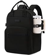 LOVEVOOK Laptop Backpack for Women - Stylish Work Backpack with Large Cup Holder, Waterproof Coll...