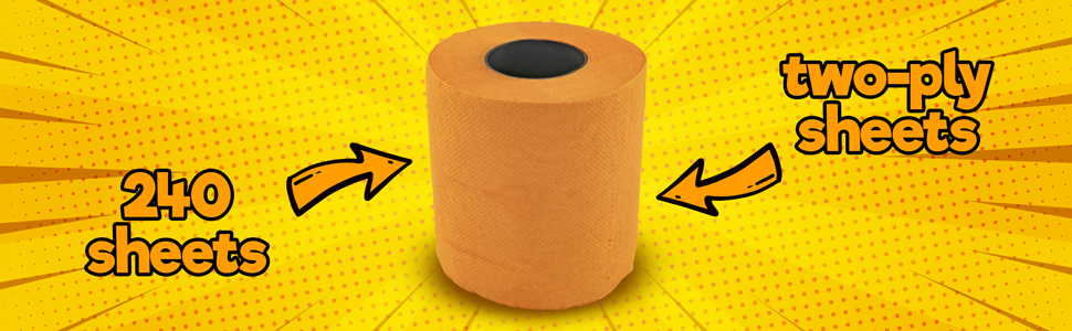 Fairly Odd Novelties Blaze Orange Novelty Toilet Paper