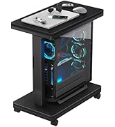 TIFFLOI Height Adjustable Computer Tower Stand, 2-Tier CPU Holder Cart Under Desk, PC Floor Stand...