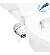 GenieBidet Bidet Attachment for Toilet, Ultra-Slim Self Cleaning Toilet Bidet, Bathroom Bidet wit...