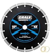 CRALY 10 Inch Segmented Diamond Blade, 7/8 in Arbor, 10'' General Purpose Diamond Stone Blade for...