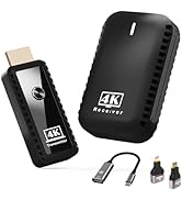 SUNMEG 4K Wireless HDMI Transmitter Receiver with Adapter, Support 4K@30 Hz HDMI Wireless Extende...
