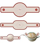 HOTEC Silicone Bread Sling for Dutch Oven - 2 Pack Non-Stick Baking Mat with Long Handle Easy to ...