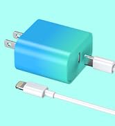 Phone Charger, 2 Pack 20W PD USB C Wall Fast Charger Adapter with 2 Pack 6FT Type C to Lightning ...