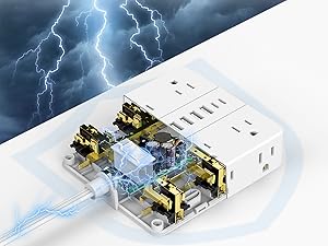 polycarbonate PC fireproof material heavy duty power hub wall mountable