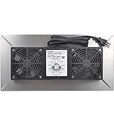 Durablow Stainless Steel Crawl Space Foundation Fan Ventilator + Built-in Dehumidistat (Stainless...