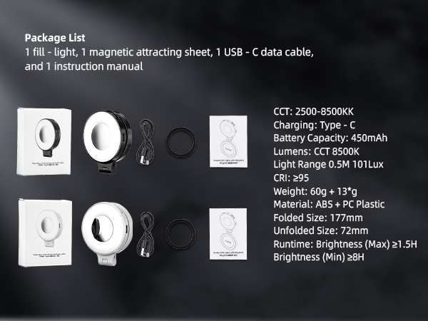 magnetic selfie light