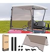 10L0L Golf Cart Windshield for EZGO RXV 2008-up Upgrade Thickened Fold Down Windshields Anti-UV I...